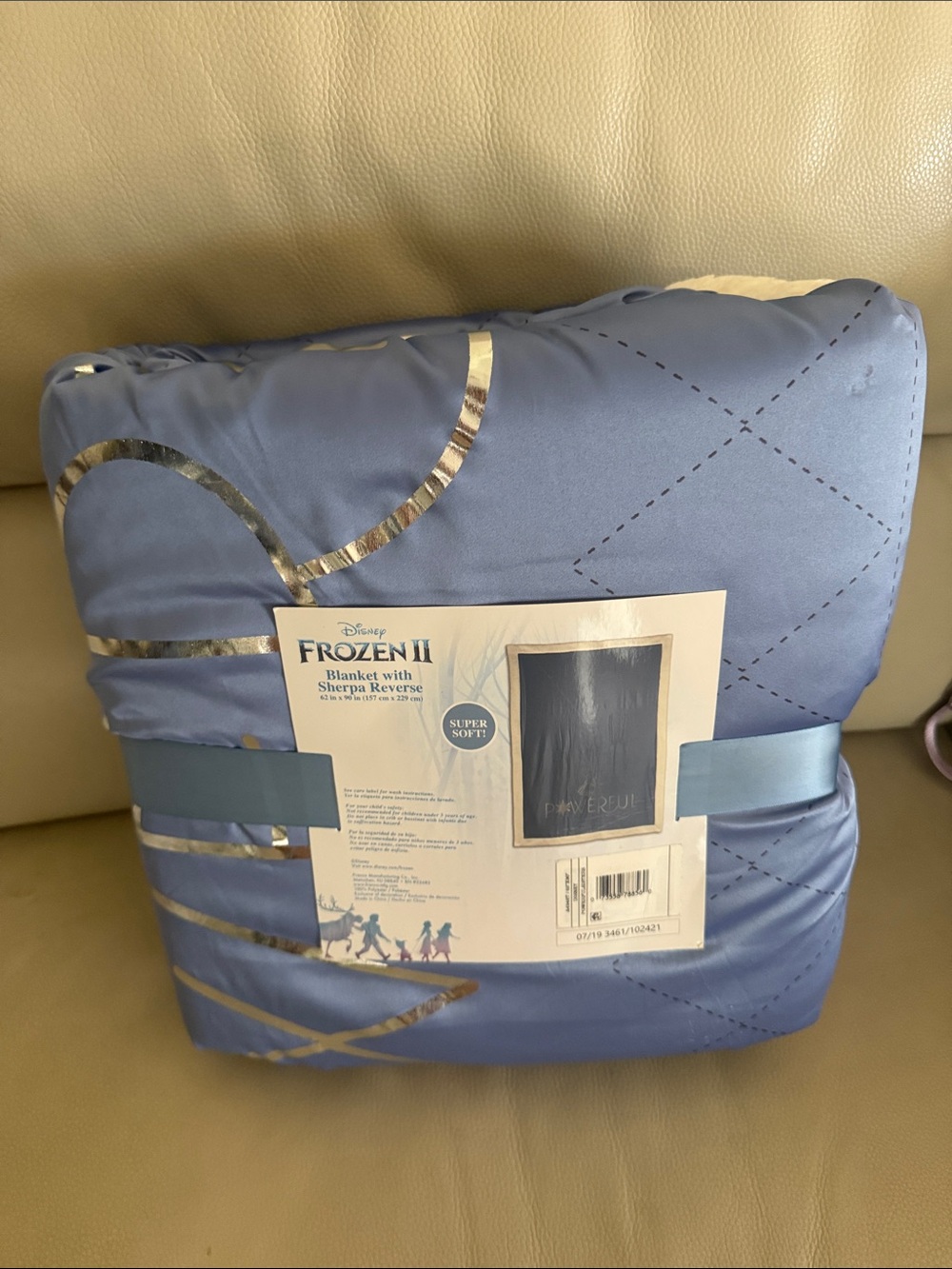 Disney Frozen II Blue and Silver Reversible Sherpa Blanket